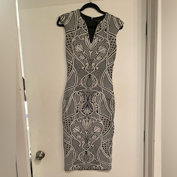 Fitted Dress Stretch Jacquard Sz 1 - Picture 2 of 4